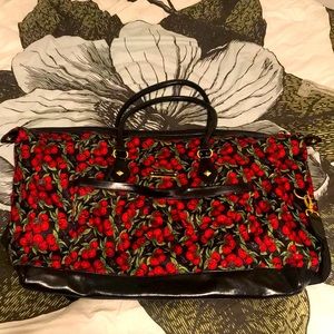Betsy Johnson Cherry Print Weekender Tote
